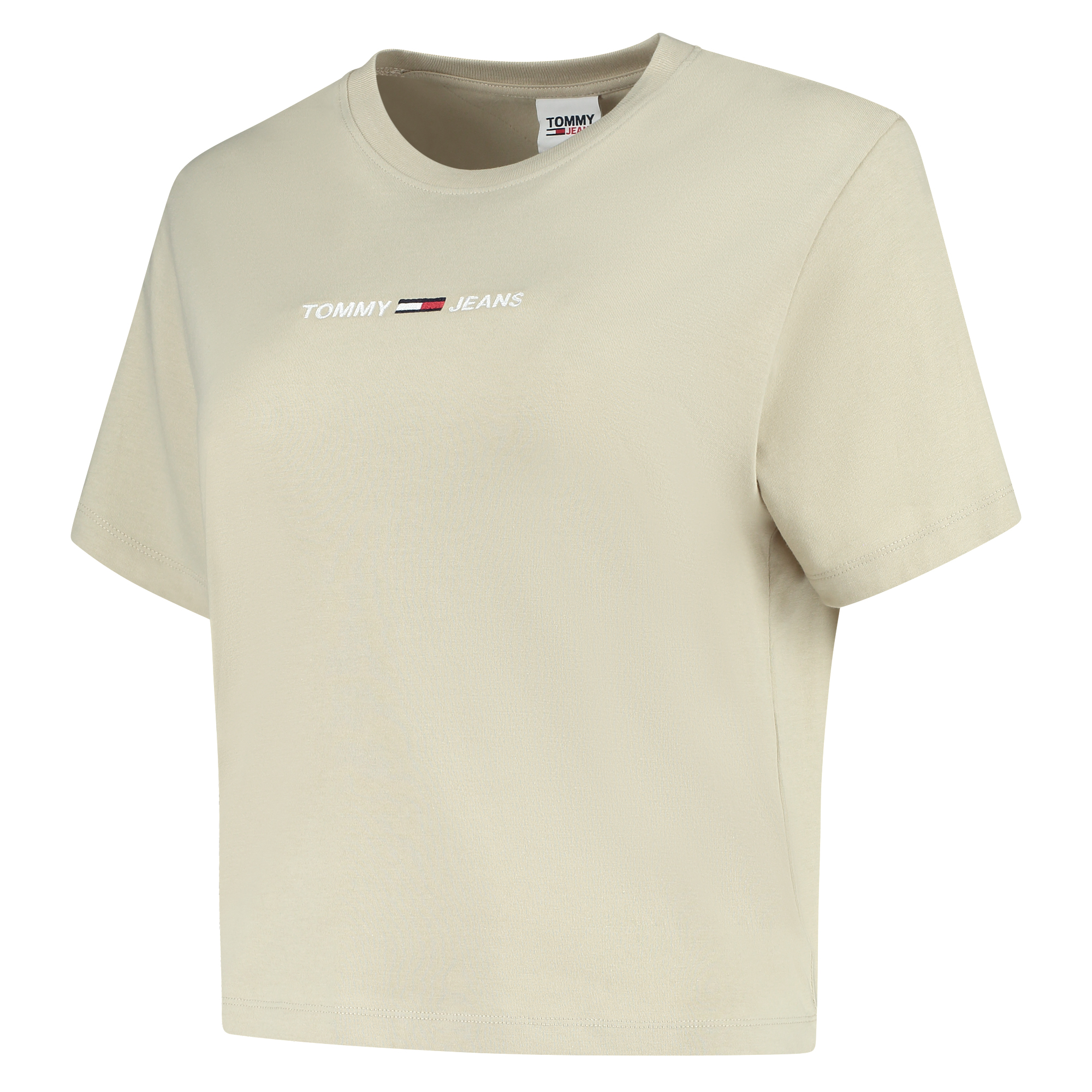 TOMMY JEANS Shirt met ronde hals TJW BXY CROP LINEAR LOGO TEE met logoborduursel online kopen