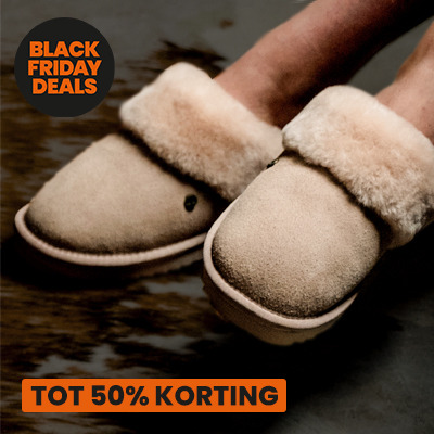 Pantoffels tot 50% korting