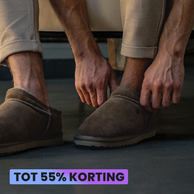 Pantoffels tot 55% korting