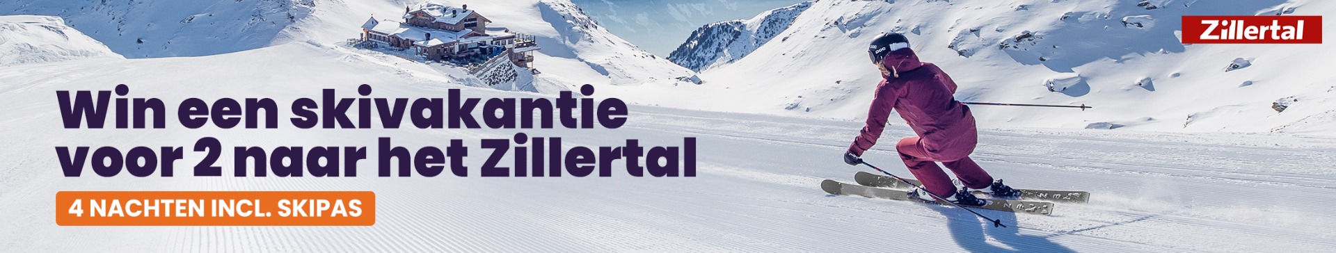 Win een skivakantie voor 2 naar het Zillertal