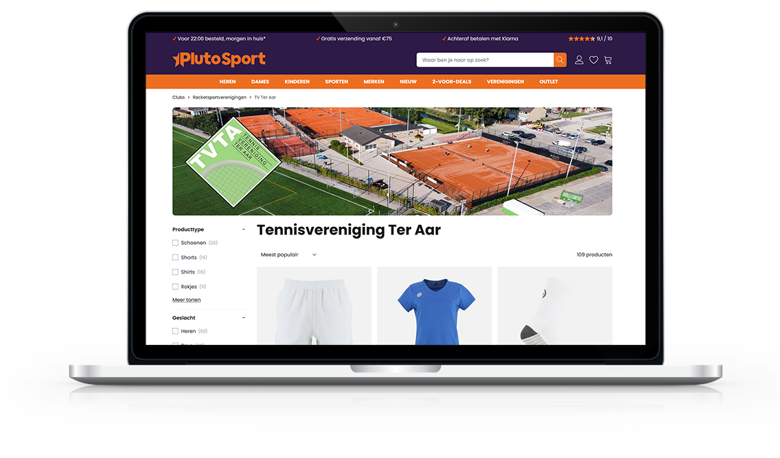 Eigen clubpagina