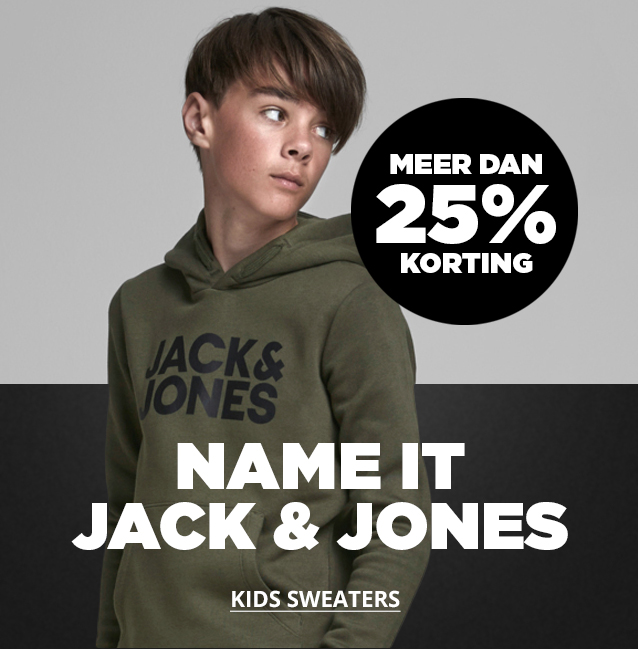 Meer dan 25% korting op kinder sweaters van Name It en Jack & Jones